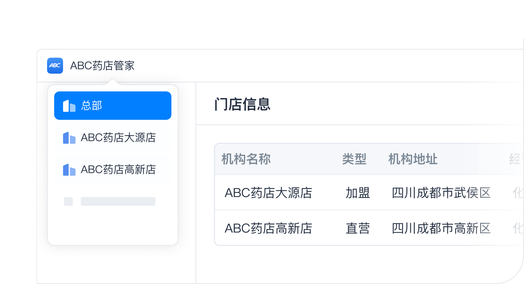 连锁管理功能